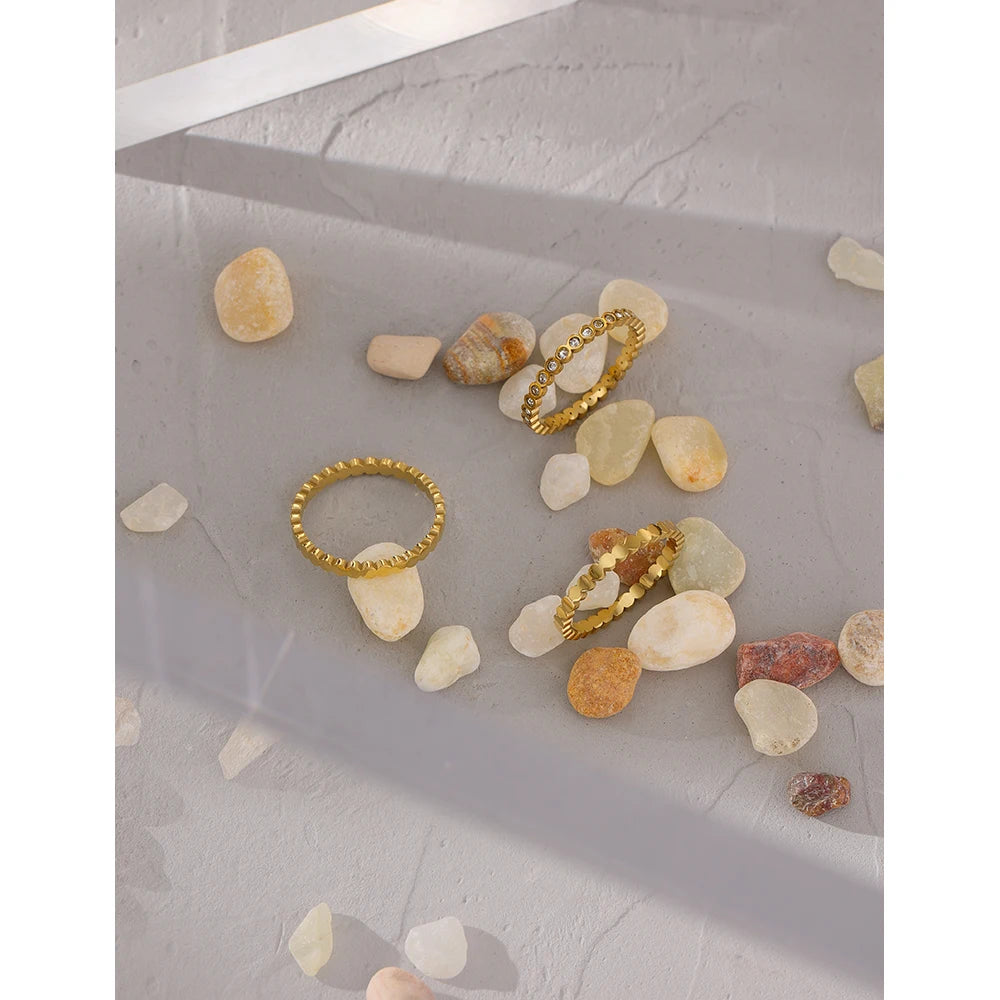 Anel Cézanne Cravejado Banhado em Ouro 18k