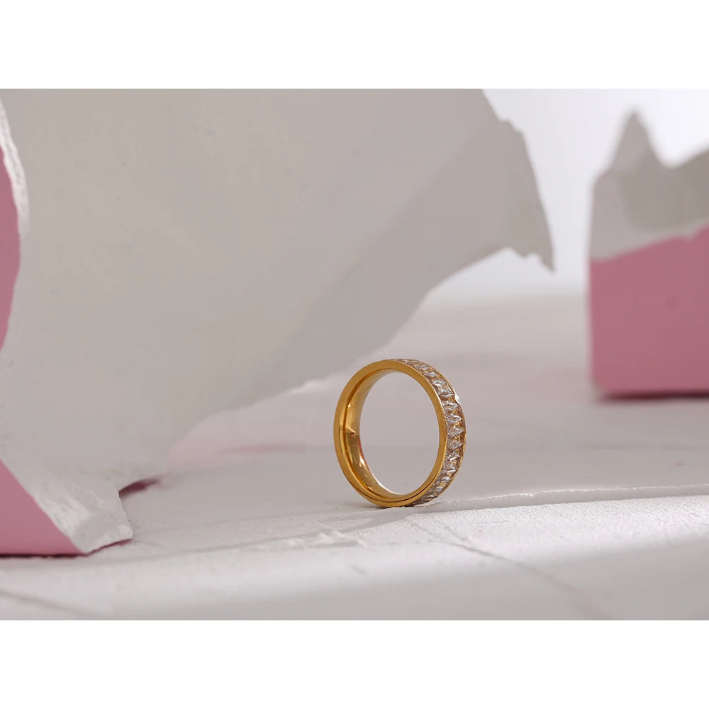 Anel Pure Eternity Banhado em Ouro 18k