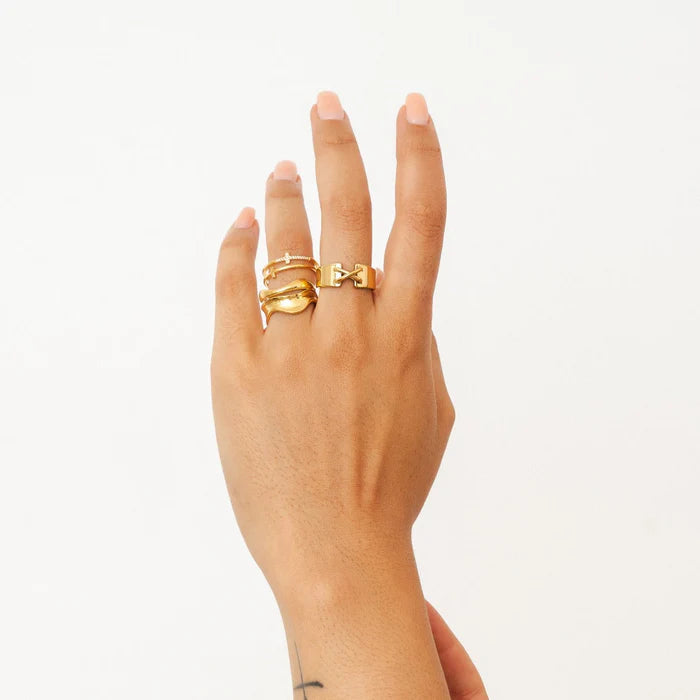 Anel Faith Banhado em Ouro 18K