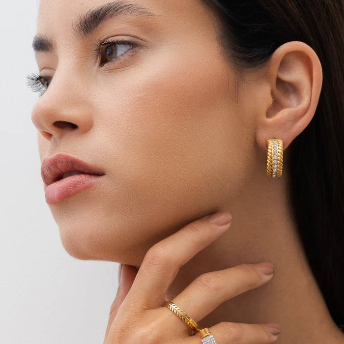 Brinco Aurelle Éclat Banhado em Ouro 18K