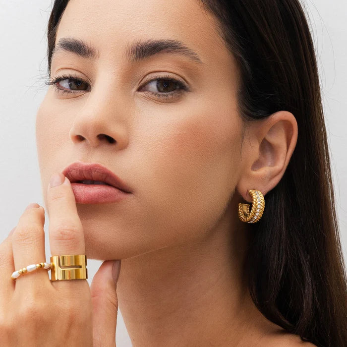 Brinco Aurelle Éclat Banhado em Ouro 18K