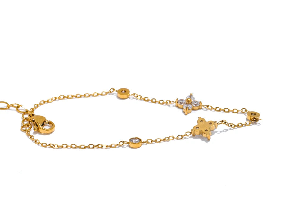 Pulseira Fleur Banhada em Ouro 18k