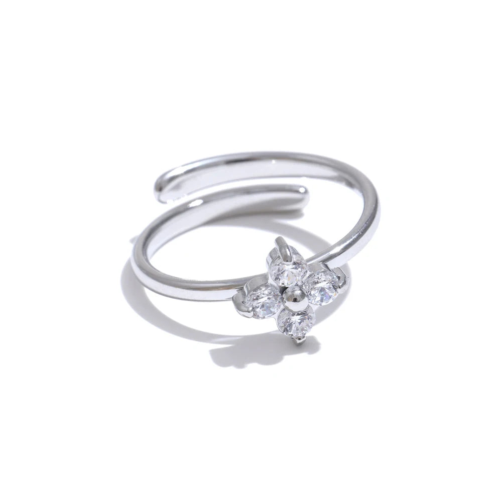 Anel Bellarose Flower Banhado em Ouro 18k