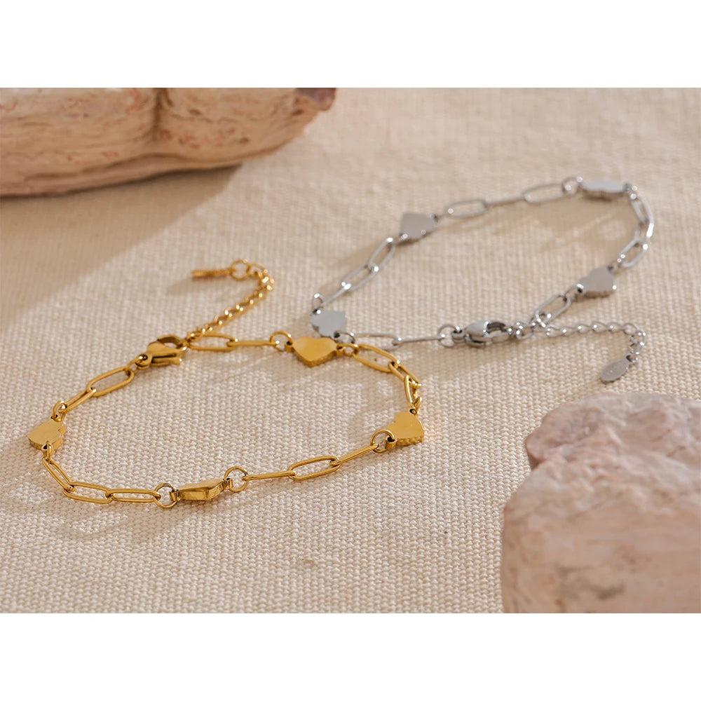 Pulseira Maitê Heart Banhada em Ouro 18k