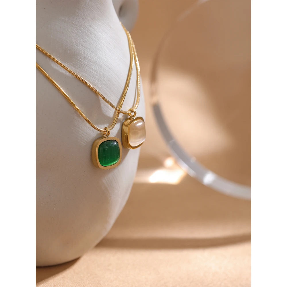 Colar Émeraude Banhado em Ouro 18k