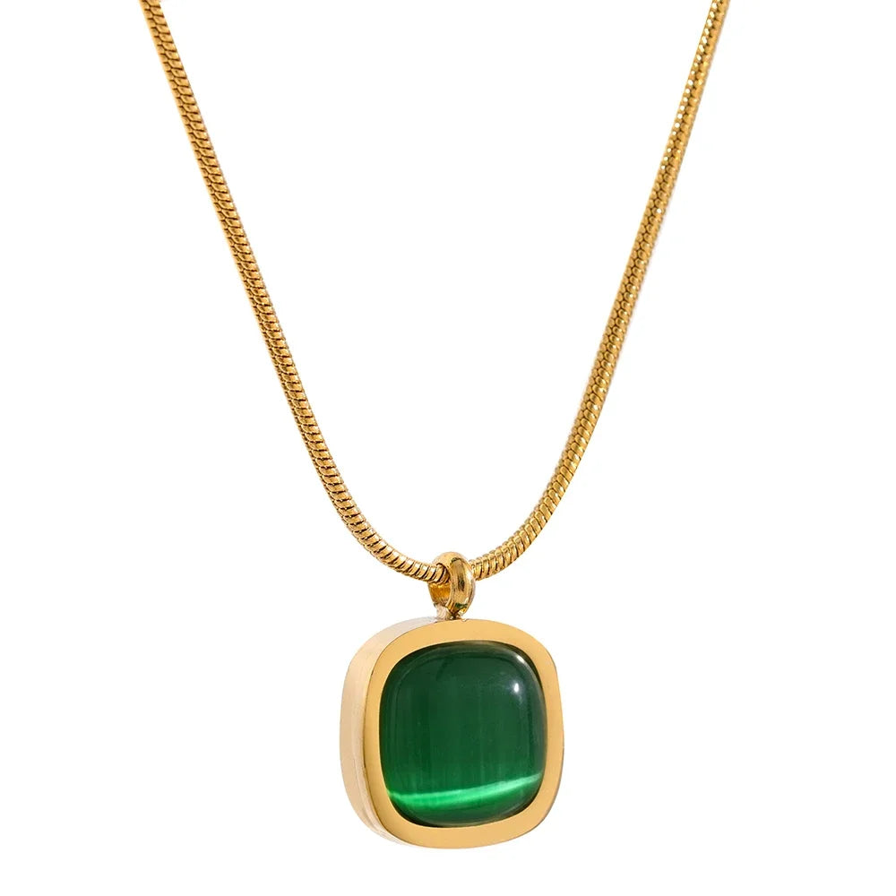 Colar Émeraude Banhado em Ouro 18k