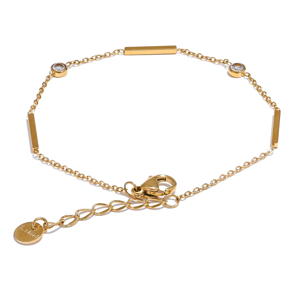 Pulseira Fiorella Crystal Banhada em Ouro 18k