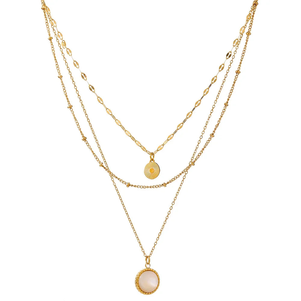 Colar Solara Medalha Banhado em Ouro 18k