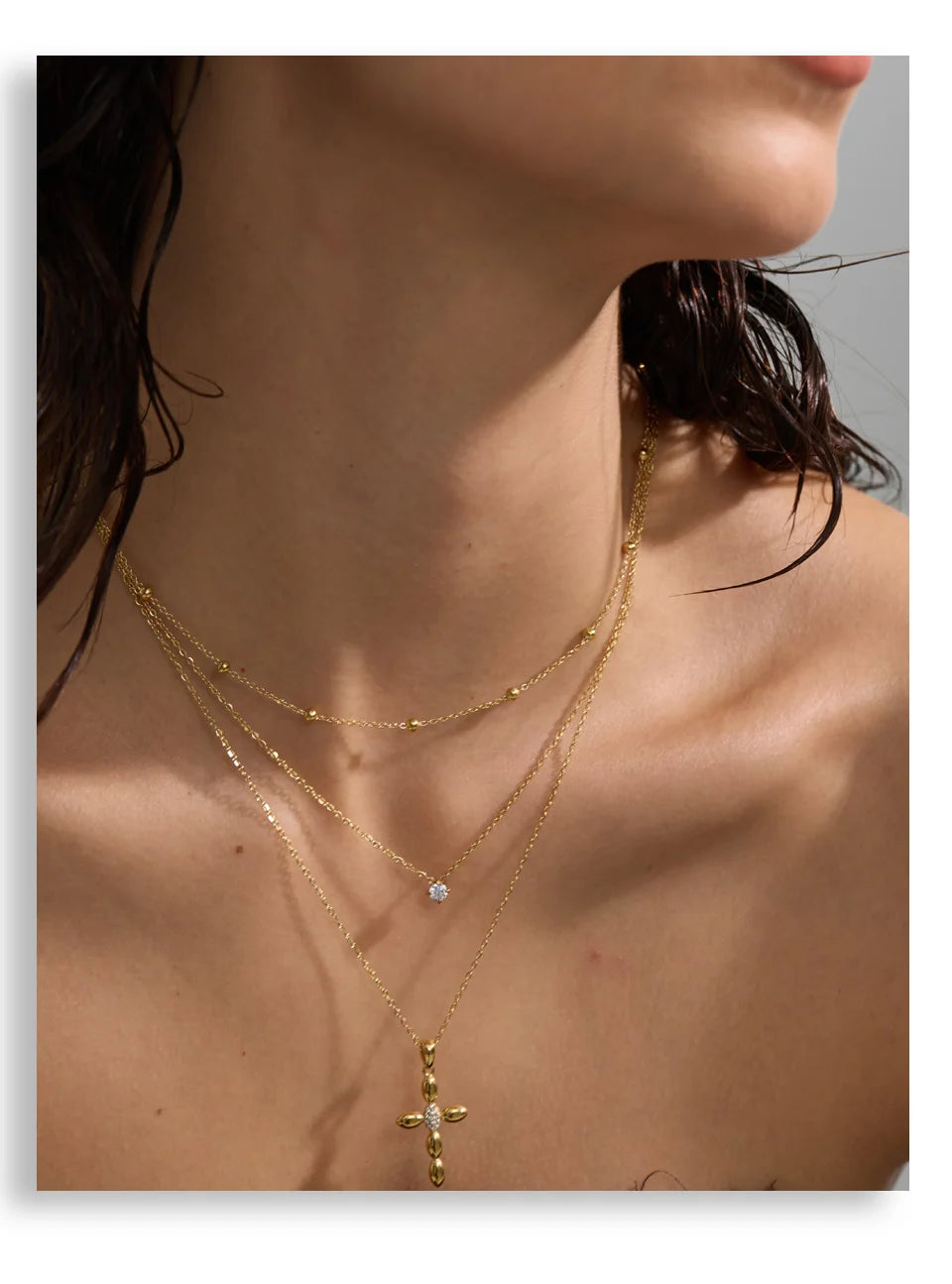 Colar Sainte Croix Banhado em Ouro 18k