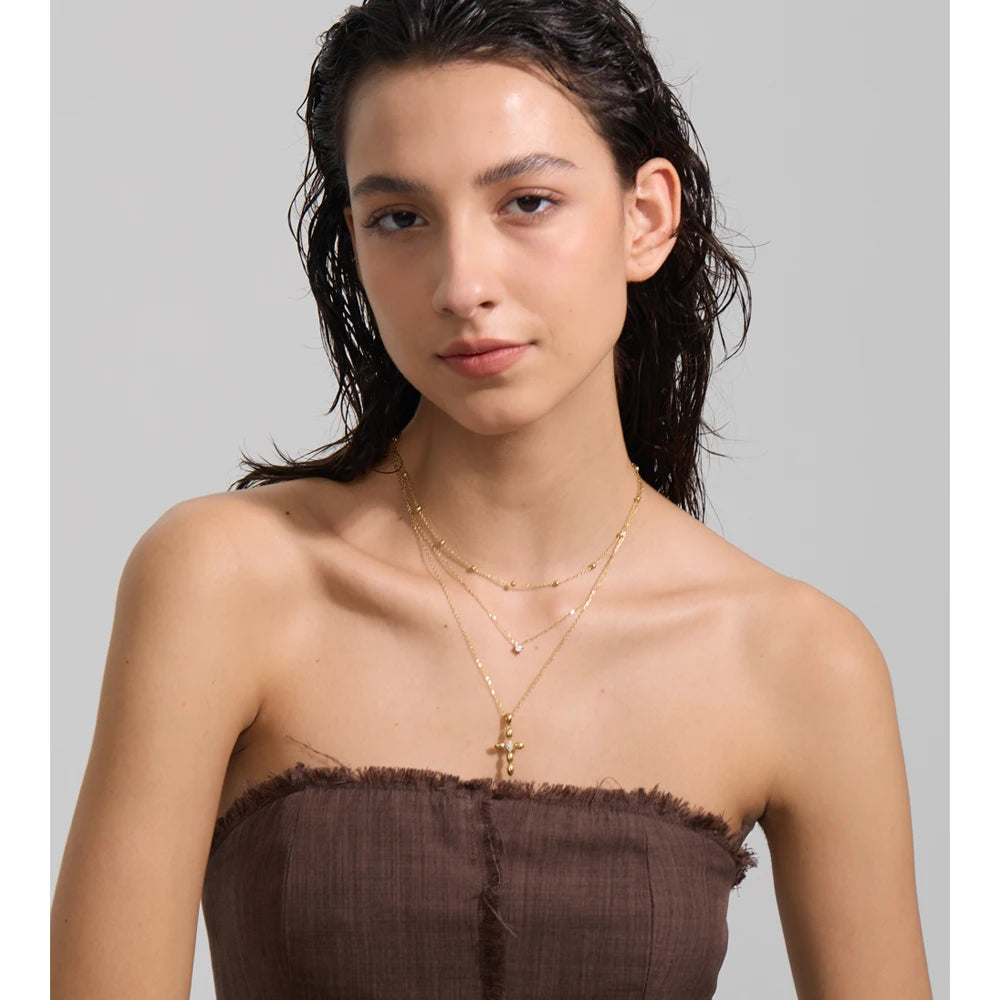 Colar Sainte Croix Banhado em Ouro 18k