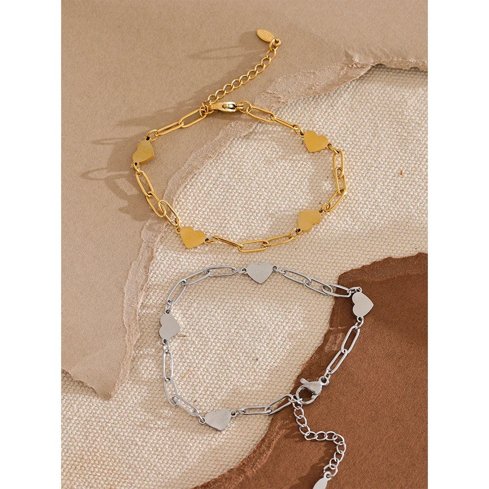 Pulseira Maitê Heart Banhada em Ouro 18k