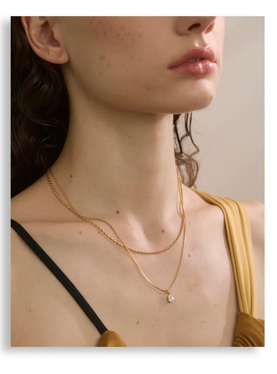 Colar Pure Shine Duplo Banhado em Ouro 18k