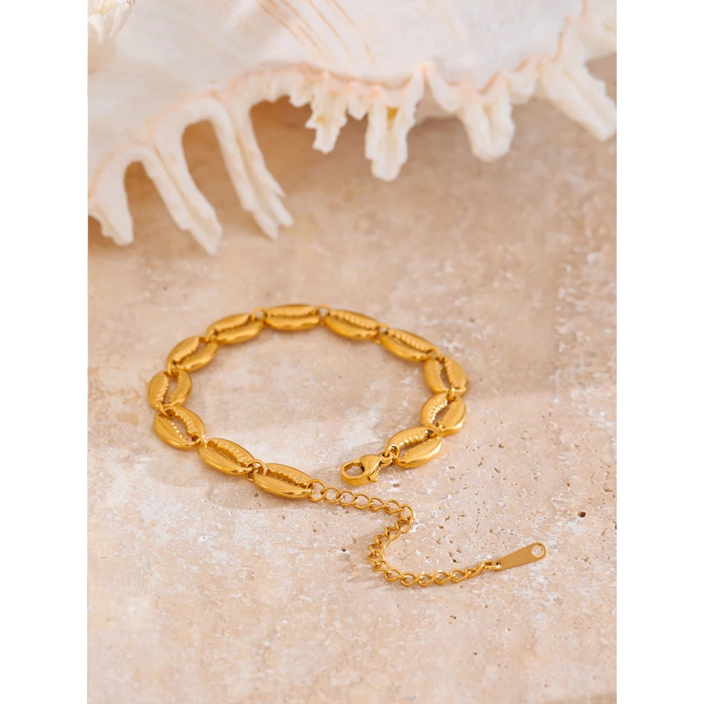 Pulseira Ocean Pearl Banhada em Ouro 18k