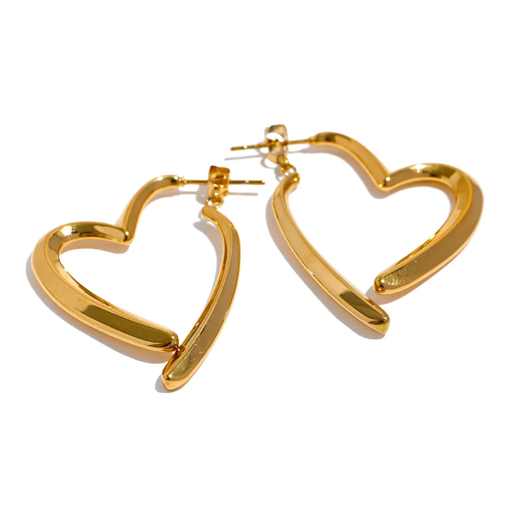 Brinco Amour Hoop Banhado em Ouro 18k
