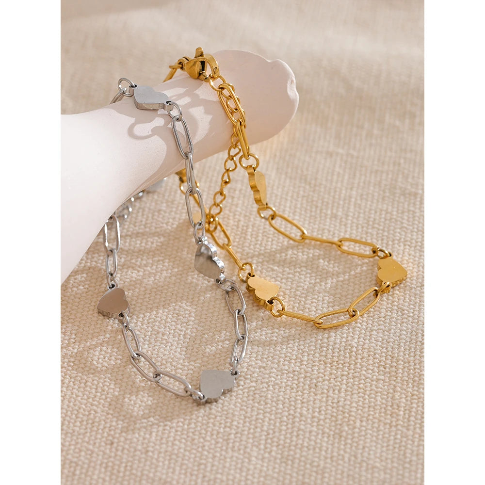 Pulseira Maitê Heart Banhada em Ouro 18k