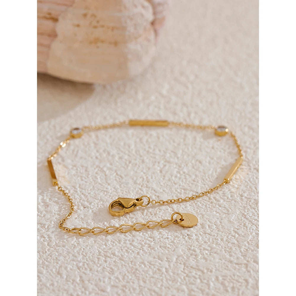 Pulseira Fiorella Crystal Banhada em Ouro 18k